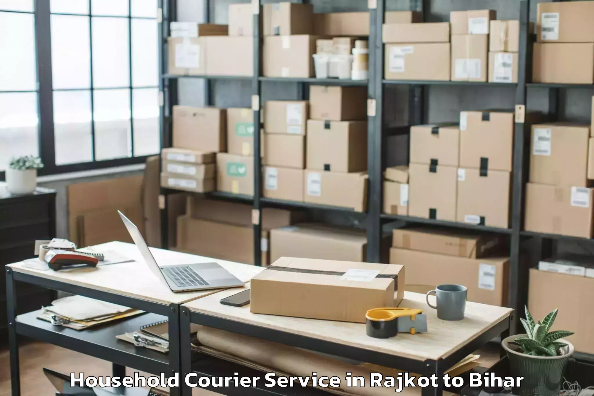 Top Rajkot to Turkaulia Household Courier Available